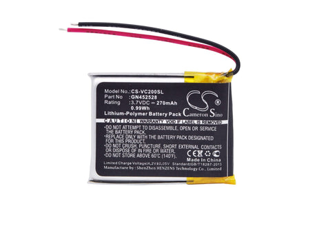 3.7V, Li-Polymer, 270mAh, GPS battery fits Voice Caddie, Gn452528, Vc200, Vc200 Voice, 1Wh GPS, Navigator Cameron Sino Technology Limited
