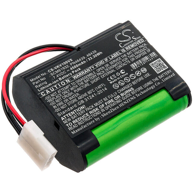 7.4V, Li-ion, 4500mAh, Vacuum battery fits Vorwerk, Kobold Vr100, Kobold Vx100, 33.30Wh Vacuum Cameron Sino Technology Limited