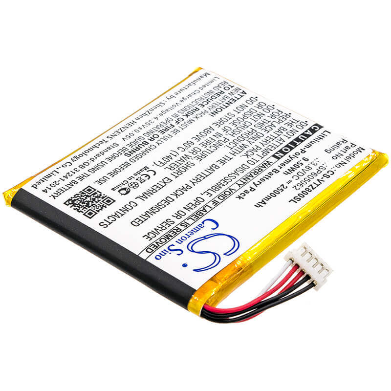 Tablet Battery For Vtech, 80-169500, Kidibuzz 3.8v, 2500mah - 9.50wh Tablet Cameron Sino Technology Limited
