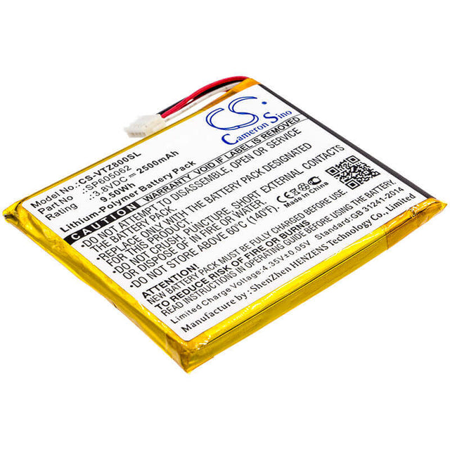 Tablet Battery For Vtech, 80-169500, Kidibuzz 3.8v, 2500mah - 9.50wh Tablet Cameron Sino Technology Limited