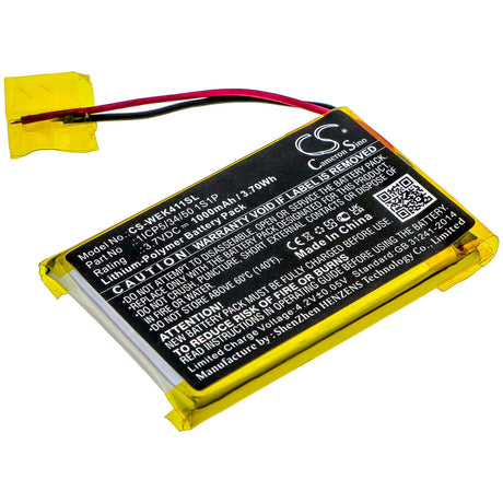 3.7V, Li-Polymer, 1000mAh, Remote Control battery fits Wacom, Ack411050, Express Key Remote, 3.7Wh Remote Control Cameron Sino Technology Limited