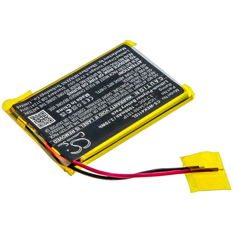3.7V, Li-Polymer, 1000mAh, Remote Control battery fits Wacom, Ack411050, Express Key Remote, 3.7Wh Remote Control Cameron Sino Technology Limited