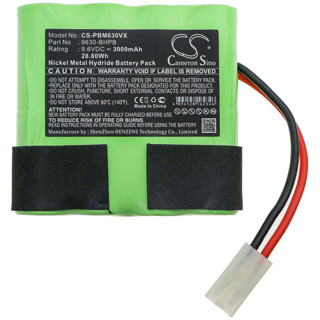 9.6V, Ni-MH, 3000mAh, Vacuum battery fits Water Tech, Pool Blaster Max Cg, 28.80Wh Vacuum Cameron Sino Technology Limited