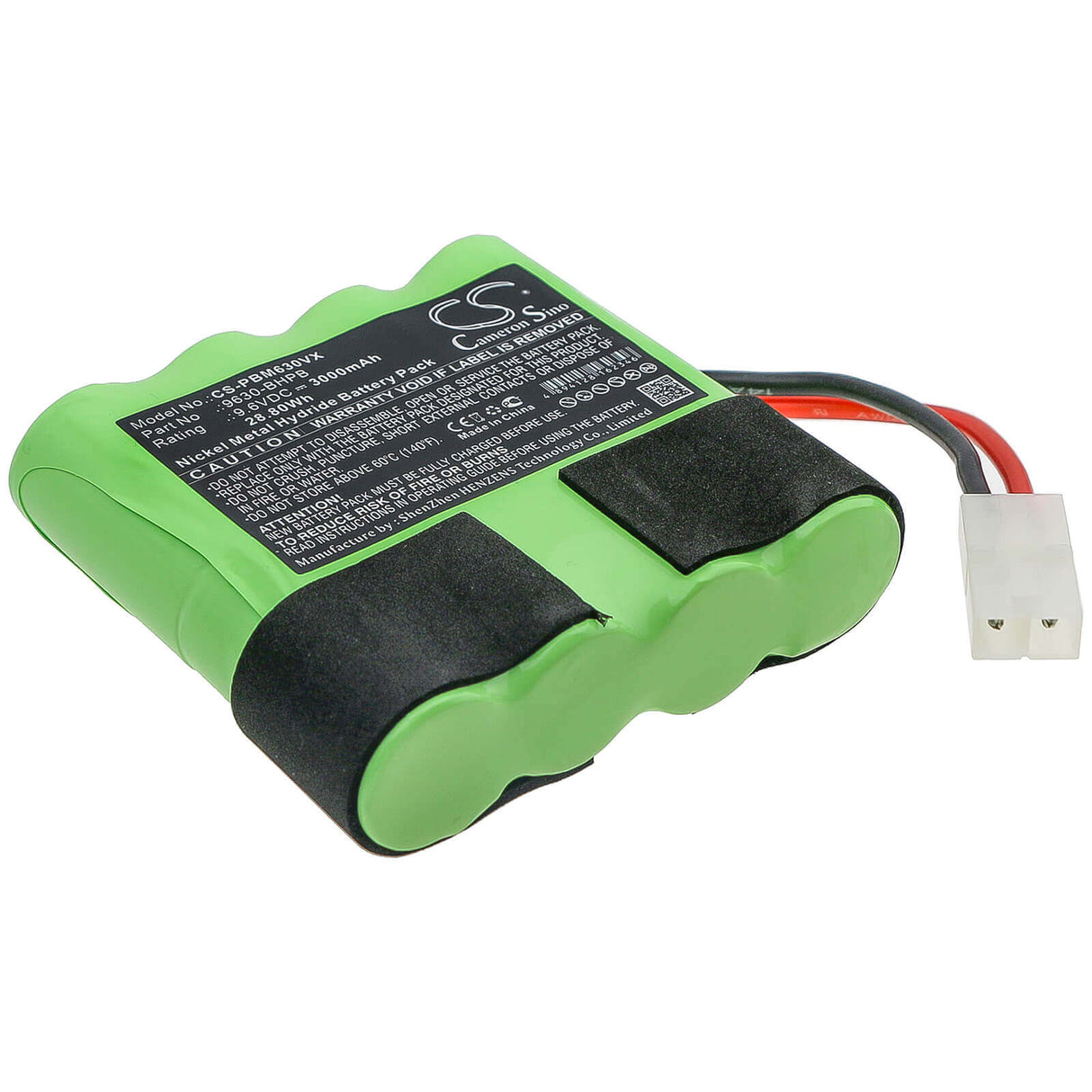 9.6V, Ni-MH, 3000mAh, Vacuum battery fits Water Tech, Pool Blaster Max Cg, 28.80Wh Vacuum Cameron Sino Technology Limited