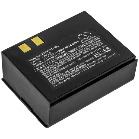 7.4V, Li-ion, 1200mAh, Portable Printer battery fits Way Systems, Way-s, Mtt 1510 Printer, Way-s, 8.88Wh Portable Printer Cameron Sino Technology Limited