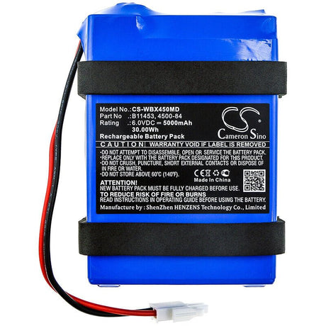 6.0V, Sealed Lead Acid, 5000mAh, Medical battery fits Welch-allyn, 4500-84, 450e0-e1, 450eo, 30.00Wh Medical Cameron Sino Technology Limited (Medical)