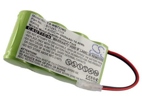 4.8V, Ni-MH, 3000mAh, Medical battery fits Welch-allyn, 7229, 12000, 72240, 14.40Wh Medical Cameron Sino Technology Limited (Medical)