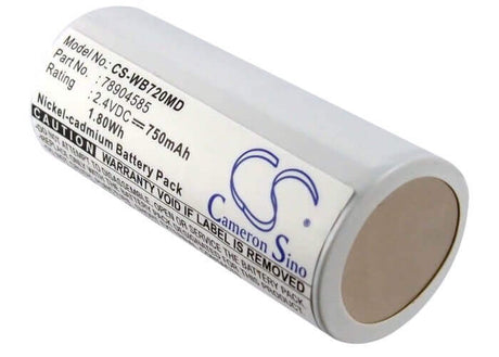 2.4V, Ni-CD, 750mAh, Medical battery fits Diversified Medical, Cardinal Medical, Welch-allyn, 78904585, Cjb-720, 1.80Wh Medical Cameron Sino Technology Limited (Medical)