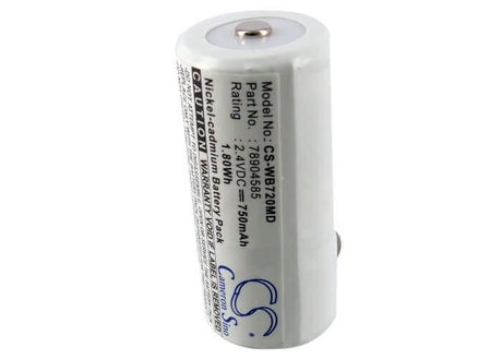 2.4V, Ni-CD, 750mAh, Medical battery fits Diversified Medical, Cardinal Medical, Welch-allyn, 78904585, Cjb-720, 1.80Wh Medical Cameron Sino Technology Limited (Medical)