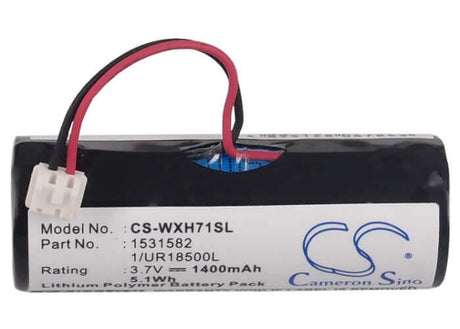 3.7V, Li-ion, 1400mAh, Shaver battery fits Wella, 1/ur18500l, Xpert Hs71, Xpert Hs71 Profi, 5.18Wh Shaver Cameron Sino Technology Limited