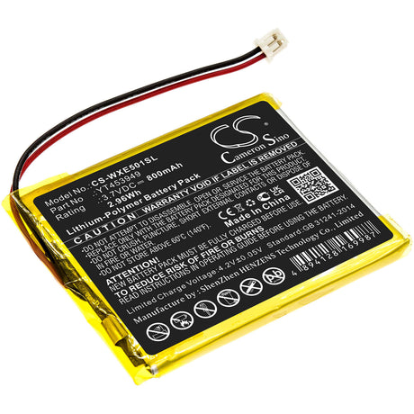 3.7V, Li-Polymer, 800mAh, E-book, E-reader battery fits Wexler, Yt453949, E5001, 2.96Wh E-book, E-reader Cameron Sino Technology Limited