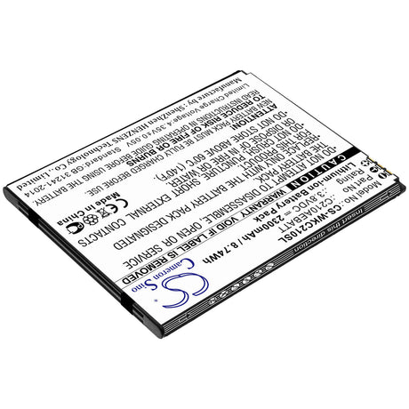 3.8V, Li-ion, 2300mAh, SmartPhone battery fits Wiko, C210aebatt, C210, Life, 8.74Wh Mobile, SmartPhone Cameron Sino Technology Limited (Smartphone)
