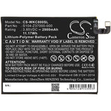 3.85V, Li-Polymer, 2900mAh, SmartPhone battery fits Wiko, 356580h, C800ae, View 2, 11.17Wh Mobile, SmartPhone Cameron Sino Technology Limited (Smartphone)