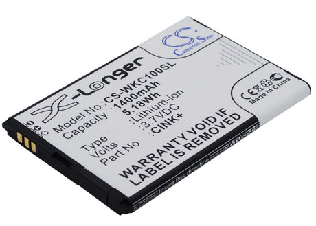 3.7V, Li-ion, 1400mAh, SmartPhone battery fits Wiko, Cink+, Cink, Cink+, 5.18Wh Mobile, SmartPhone Cameron Sino Technology Limited (Smartphone)