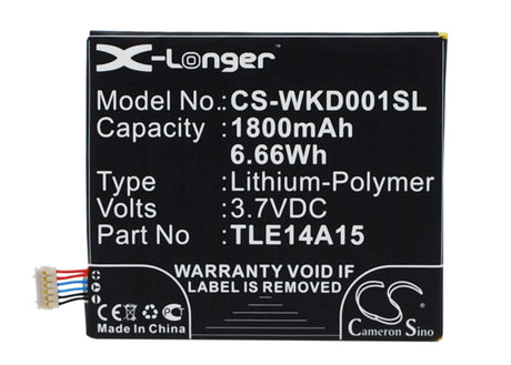 Battery For Wiko Darkmoon 3.7v, 1800mah - 6.66wh Batteries for Electronics Cameron Sino Technology Limited (Suspended)   