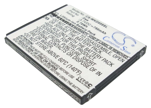 3.7V, Li-ion, 750mAh, SmartPhone battery fits Wiko, Dea, Dea, 2.78Wh Mobile, SmartPhone Cameron Sino Technology Limited (Suspended)