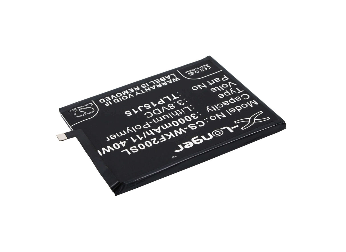 3.8V, Li-Polymer, 3000mAh, SmartPhone battery fits Wiko, Tlp15j15, Fever, Fever 4g, 11.4Wh Mobile, SmartPhone Cameron Sino Technology Limited (Smartphone)