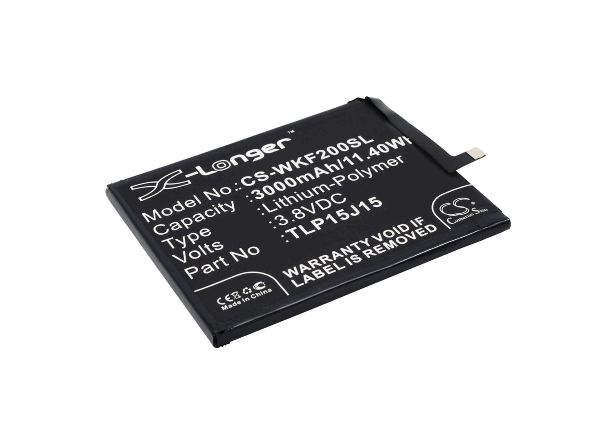3.8V, Li-Polymer, 3000mAh, SmartPhone battery fits Wiko, Tlp15j15, Fever, Fever 4g, 11.4Wh Mobile, SmartPhone Cameron Sino Technology Limited (Smartphone)