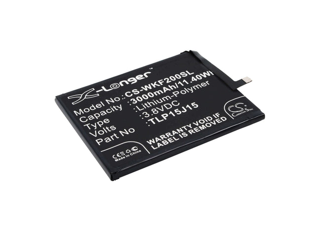 3.8V, Li-Polymer, 3000mAh, SmartPhone battery fits Wiko, Tlp15j15, Fever, Fever 4g, 11.4Wh Mobile, SmartPhone Cameron Sino Technology Limited (Smartphone)
