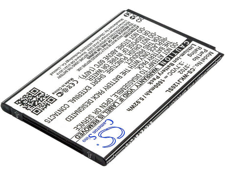 3.7V, Li-ion, 1600mAh, SmartPhone battery fits Wiko, 3702, Jerry, Lenny 1, 5.92Wh Mobile, SmartPhone Cameron Sino Technology Limited (Smartphone)
