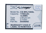 3.7V, Li-ion, 1700mAh, SmartPhone battery fits Wiko, S4300ae, Jimmy, 6.29Wh Mobile, SmartPhone Cameron Sino Technology Limited (Smartphone)