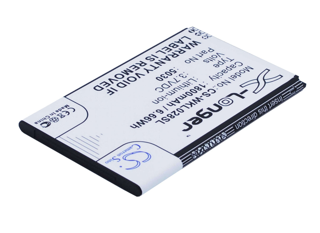 3.7V, Li-ion, 1800mAh, SmartPhone battery fits Wiko, 5030, Lenny 2, Lenny 3, 6.66Wh Mobile, SmartPhone Cameron Sino Technology Limited (Smartphone)