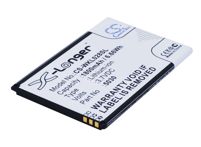 3.7V, Li-ion, 1800mAh, SmartPhone battery fits Wiko, 5030, Lenny 2, Lenny 3, 6.66Wh Mobile, SmartPhone Cameron Sino Technology Limited (Smartphone)