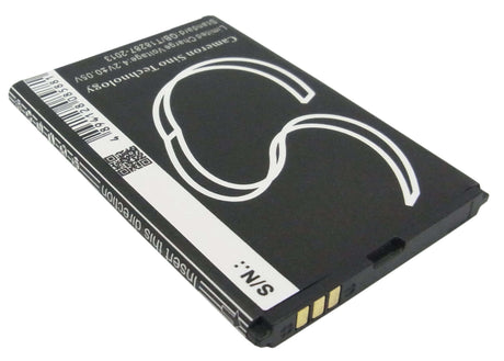 3.7V, Li-ion, 1100mAh, SmartPhone battery fits Wiko, Ozzy, Ozzy, Ozzy Double Sim, 4.07Wh Mobile, SmartPhone Cameron Sino Technology Limited (Smartphone)