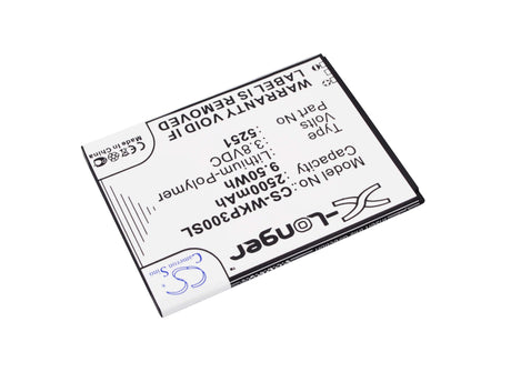 3.8V, Li-Polymer, 2500mAh, SmartPhone battery fits Wiko, 5251, Pulp 3g, Pulp 4g, 9.5Wh Mobile, SmartPhone Cameron Sino Technology Limited (Smartphone)