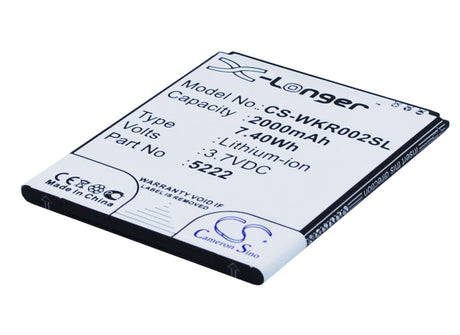 3.7V, Li-ion, 2000mAh, SmartPhone battery fits Wiko, 5222, 9669, Freddy, 7.4Wh Mobile, SmartPhone Cameron Sino Technology Limited (Smartphone)