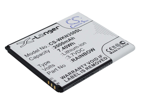 3.7V, Li-ion, 2000mAh, SmartPhone battery fits Wiko, Rainbow, Bloom, M172, 7.4Wh Mobile, SmartPhone Cameron Sino Technology Limited (Smartphone)