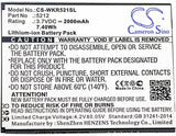 3.7V, Li-ion, 2000mAh, SmartPhone battery fits Wiko, 5212, Robby, 7.4Wh Mobile, SmartPhone Cameron Sino Technology Limited (Smartphone)