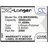 3.8V, Li-Polymer, 3000mAh, SmartPhone battery fits Casper, Wiko, 5260, Via V6x, 11.4Wh Mobile, SmartPhone Cameron Sino Technology Limited (Smartphone)