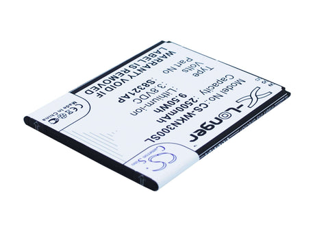 3.8V, Li-ion, 2500mAh, SmartPhone battery fits Wiko, S8321ap, N300, Slide, 9.5Wh Mobile, SmartPhone Cameron Sino Technology Limited (Smartphone)