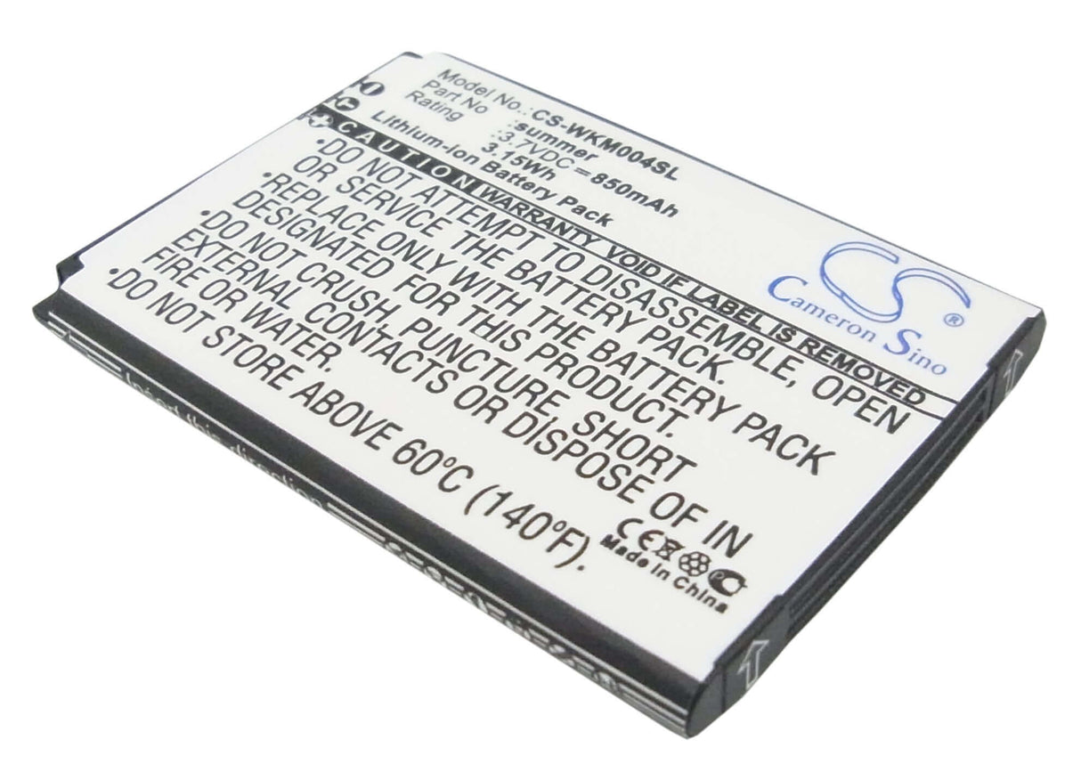 3.7V, Li-ion, 850mAh, SmartPhone battery fits Wiko, Soap, Soap, Summer, 3.15Wh Mobile, SmartPhone Cameron Sino Technology Limited (Smartphone)