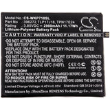 3.85V, Li-Polymer, 2900mAh, SmartPhone battery fits Wiko, Bq, 396272, Strike Selfie Max, 11.17Wh Mobile, SmartPhone Cameron Sino Technology Limited (Smartphone)