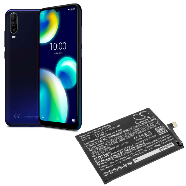 3.85V, Li-Polymer, 4650mAh, SmartPhone battery fits Wiko, Fhpv476791p, Power U10, View 4, 17.9Wh Mobile, SmartPhone Cameron Sino Technology Limited (Smartphone)