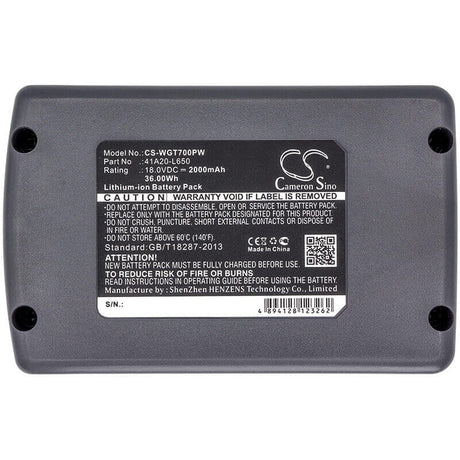 18.0V, Li-ion, 2000mAh, Power Tools battery fits Wolf Garten, 4009269304979, Ba 700, Ba700 Li-ion Leafblower, 36Wh Power Tools Cameron Sino Technology Limited (Power Tools)