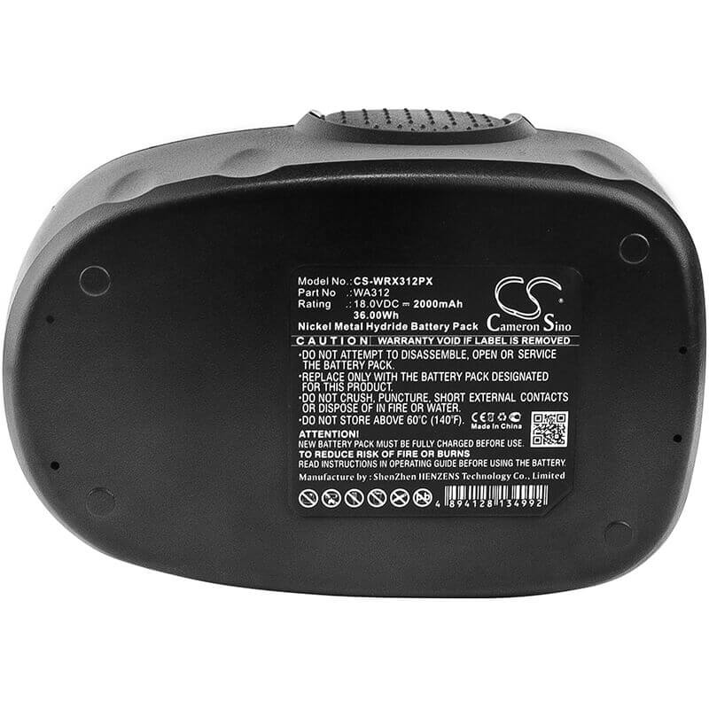 18.0V, Ni-MH, 2000mAh, Power Tools battery fits Worx, Wa3127, Wg150s, Wg152, 36Wh Power Tools Cameron Sino Technology Limited (Power Tools)
