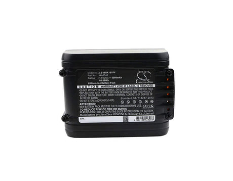 12.0V, Li-ion, 5000mAh, Power Tools battery fits Worx, Wa3540, Wu137, Wu161, 60Wh Power Tools Cameron Sino Technology Limited (Power Tools)