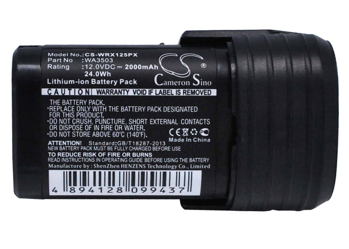 12.0V, Li-ion, 2000mAh, Power Tools battery fits Worx, Wa3503, Wu288, Wx125, 24Wh Power Tools Cameron Sino Technology Limited (Power Tools)