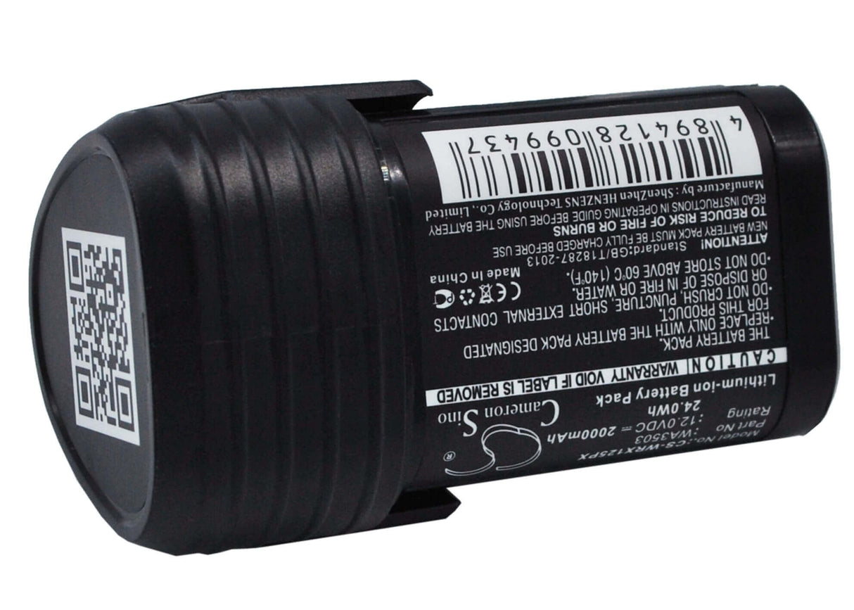12.0V, Li-ion, 2000mAh, Power Tools battery fits Worx, Wa3503, Wu288, Wx125, 24Wh Power Tools Cameron Sino Technology Limited (Power Tools)