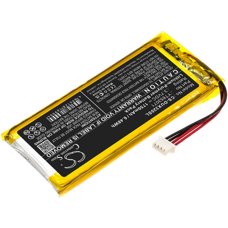 3.7V, Li-Polymer, 1750mAh, Media Player battery fits Xduoo, Yt653071, X3 Mark Ii, 6.48Wh Media Player Cameron Sino Technology Limited