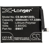 3.85V, Li-Polymer, 4500mAh, SmartPhone battery fits Xiaomi, Bm4t, 10x Pro 5g, M2004j7bc, 17.33Wh Mobile, SmartPhone Cameron Sino Technology Limited (Smartphone)
