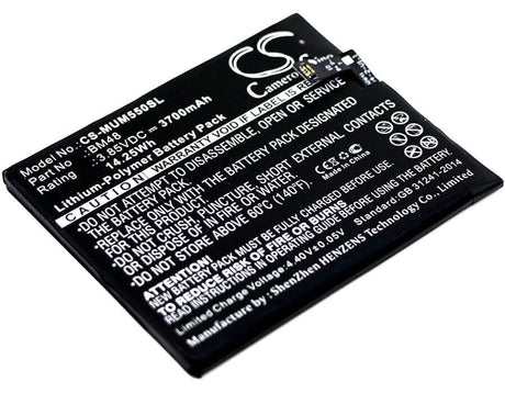 3.85V, Li-Polymer, 3700mAh, SmartPhone battery fits Xiaomi, Bm48, 2015211, Note 2 Standard, 14.25Wh Mobile, SmartPhone Cameron Sino Technology Limited (Smartphone)