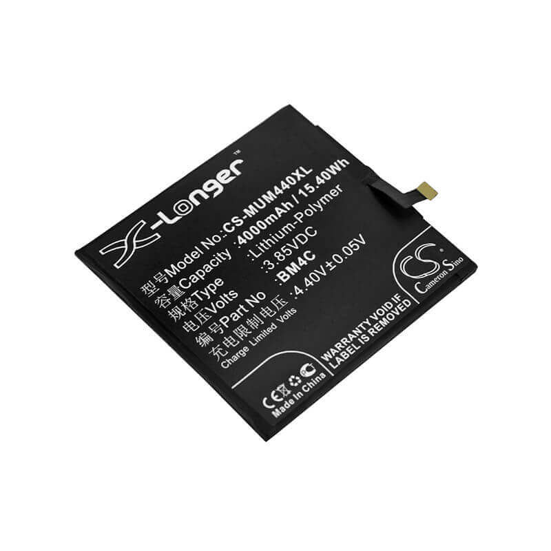 3.85V, Li-Polymer, 4000mAh, SmartPhone battery fits Xiaomi, Bm4c, 2016080, Mi Mix, 15.4Wh Mobile, SmartPhone Cameron Sino Technology Limited (Smartphone)