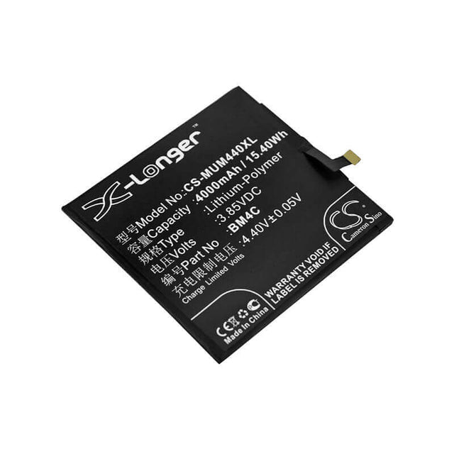 3.85V, Li-Polymer, 4000mAh, SmartPhone battery fits Xiaomi, Bm4c, 2016080, Mi Mix, 15.4Wh Mobile, SmartPhone Cameron Sino Technology Limited (Smartphone)