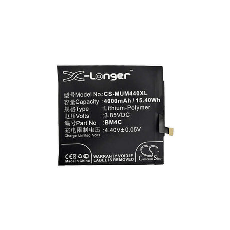 3.85V, Li-Polymer, 4000mAh, SmartPhone battery fits Xiaomi, Bm4c, 2016080, Mi Mix, 15.4Wh Mobile, SmartPhone Cameron Sino Technology Limited (Smartphone)