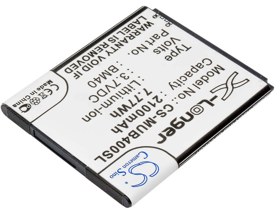 3.7V, Li-ion, 2100mAh, SmartPhone battery fits Xiaomi, Bm40, 2a, Hongmi 1s, 7.77Wh Mobile, SmartPhone Cameron Sino Technology Limited (Smartphone)