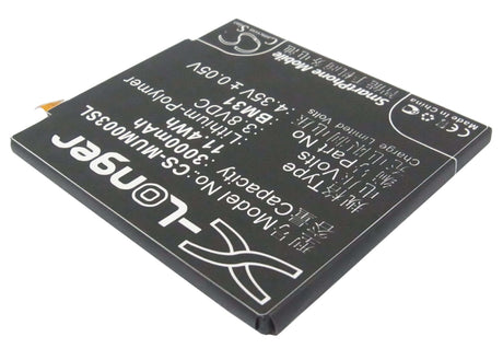 3.8V, Li-Polymer, 3000mAh, SmartPhone battery fits Xiaomi, Bm31, 3, M3, 11.4Wh Mobile, SmartPhone Cameron Sino Technology Limited (Smartphone)